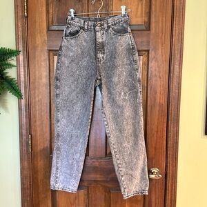 Women’s Vintage Gitano Black Acid Washed Jeans, 8 Petite, Modern Size 0-2 P